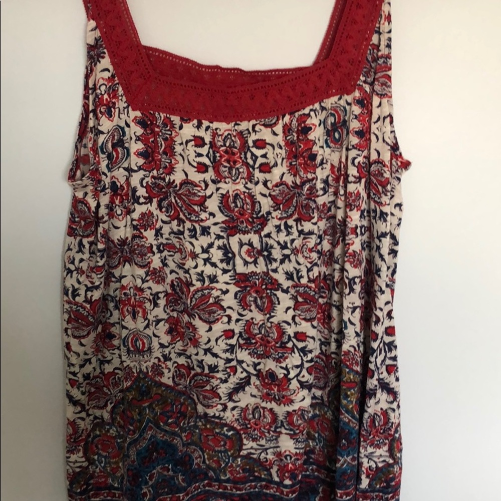 Women’s boho styled tank with open back